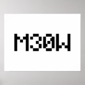 M30W [Dierengeluiden in leetspreken] Poster (Voorkant)