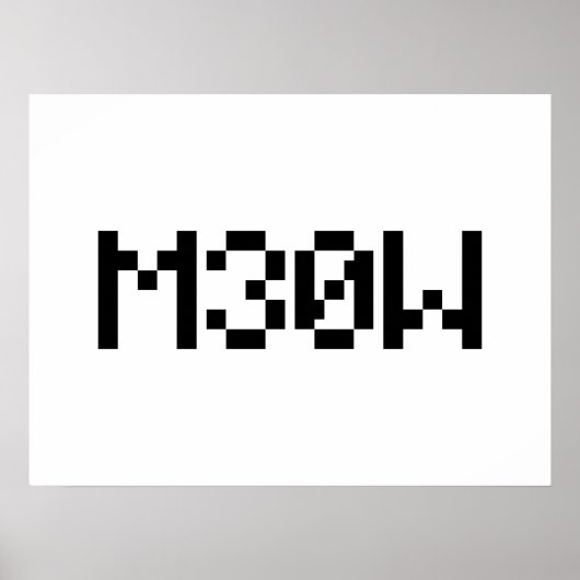 M30W [Dierengeluiden in leetspreken] Poster (Voorkant)