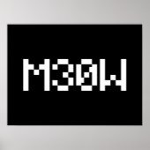 M30W [Dierengeluiden in leetspreken] Poster (Voorkant)