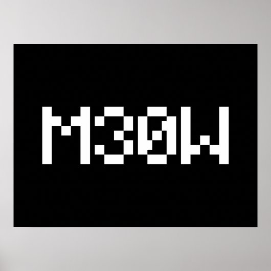 M30W [Dierengeluiden in leetspreken] Poster (Voorkant)