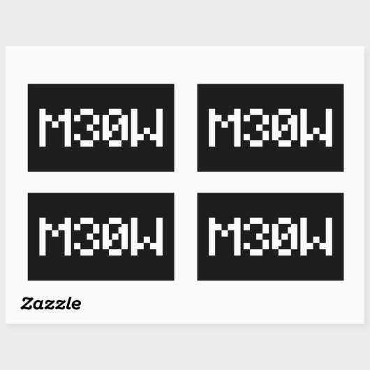 M30W [Dierengeluiden in leetspreken] Rechthoekige Sticker (Vel)