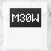 M30W [Dierengeluiden in leetspreken] Rechthoekige Sticker (Tas)