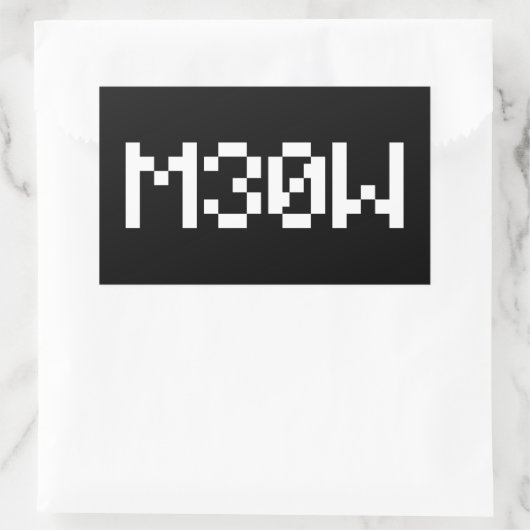 M30W [Dierengeluiden in leetspreken] Rechthoekige Sticker (Tas)