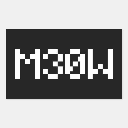 M30W [Dierengeluiden in leetspreken] Rechthoekige Sticker (Voorkant)