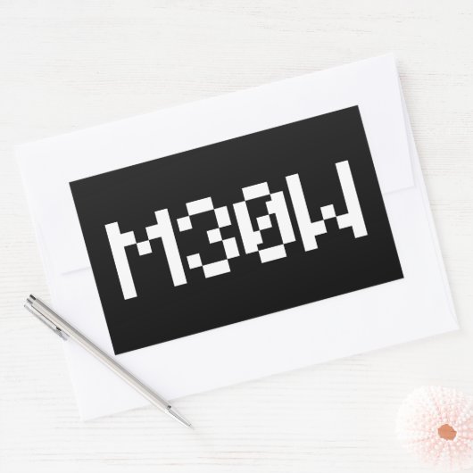 M30W [Dierengeluiden in leetspreken] Rechthoekige Sticker (Envelop)