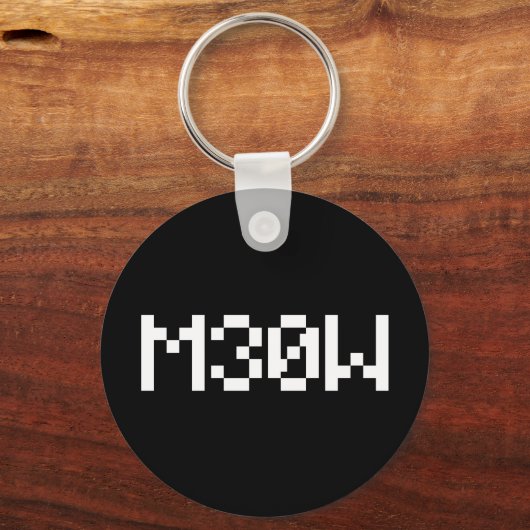 M30W [Dierengeluiden in leetspreken] Sleutelhanger (Voorkant)