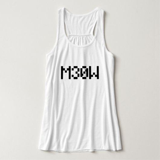 M30W [Dierengeluiden in leetspreken] Tanktop (Design voorkant)