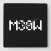 M30W [Dierengeluiden in leetspreken] Vierkante Klok (Voorkant)