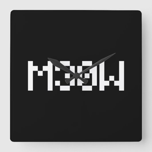 M30W [Dierengeluiden in leetspreken] Vierkante Klok (Voorkant)