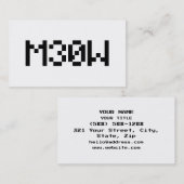 M30W [Leetspeak Animal Sounds] Visitekaartje (Voorkant / Achterkant)