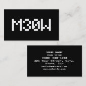 M30W [Leetspeak Animal Sounds] Visitekaartje (Voorkant / Achterkant)