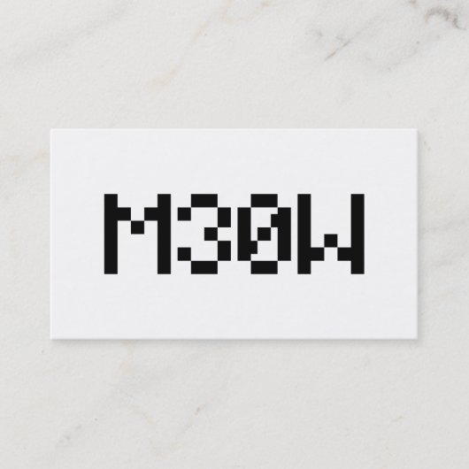 M30W [Leetspeak Diergeluiden] Visitekaartje (Voorkant)