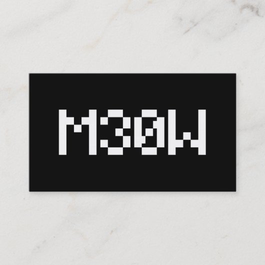 M30W [Leetspeak Diergeluiden] Visitekaartje (Voorkant)