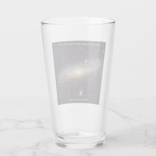 M31 Andromeda Galaxy bierglas Glas (Achterkant)
