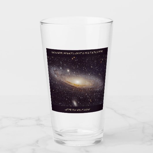 M31 Andromeda Galaxy bierglas Glas (Voorkant)