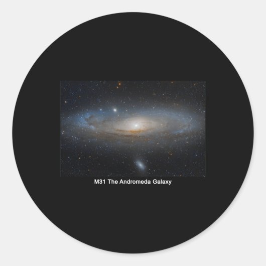 M31 De Andromedanevel Ronde Sticker (Voorkant)