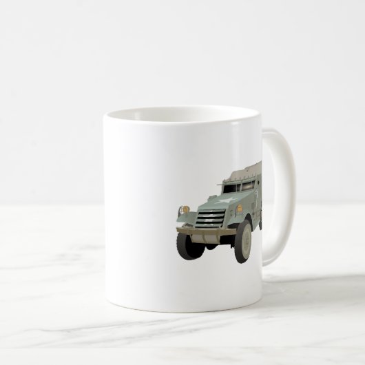 M3 Amerikaanse halve baan WW2 Koffiemok (Voorkant rechts)