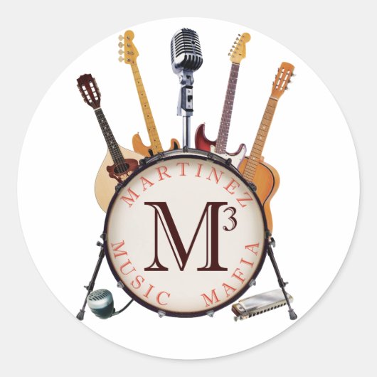 M3 STICKER! RONDE STICKER (Voorkant)