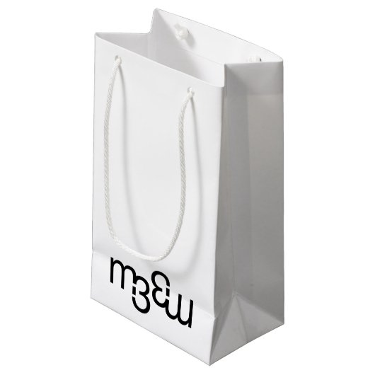 m3galleryStudio-monogram kleine glanzend cadeautas (Voorkant Gekanteld)