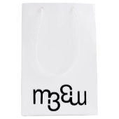 m3galleryStudio-monogram middelgrote glanzend cade Medium Cadeauzakje (Voorkant)