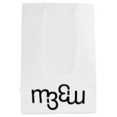 m3galleryStudio-monogram middelgrote glanzend cade Medium Cadeauzakje (Achterkant)