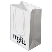 m3galleryStudio-monogram middelgrote glanzend cade Medium Cadeauzakje (Achterkant Gekanteld)