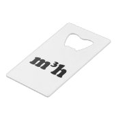 m3h creditkaart flessenopener (Achterkant Gekanteld)