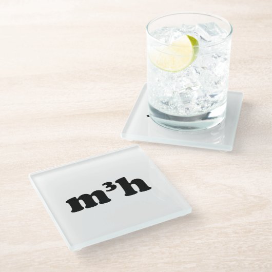 m3h glazen onderzetter (Schuin)