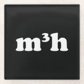 m3h glazen onderzetter (Voorkant)