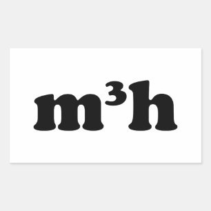 m3h rechthoekige sticker