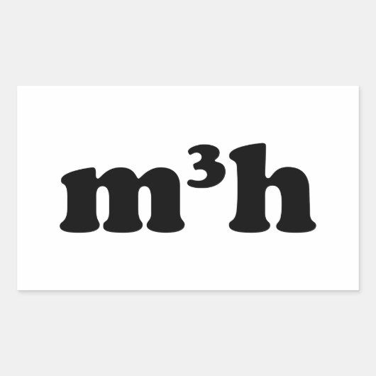 m3h rechthoekige sticker (Voorkant)