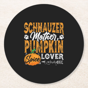 M3SSS Miniatuur Schnauzer Hondencadeau Halloween H Ronde Kartonnen Onderzetter