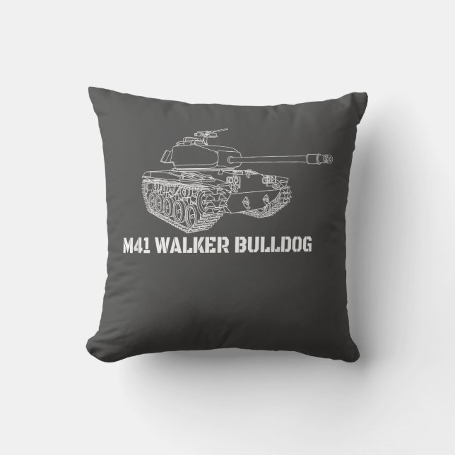 M41 Walker Bulldog American Light Army Tank Gift Kussen (Voorkant)