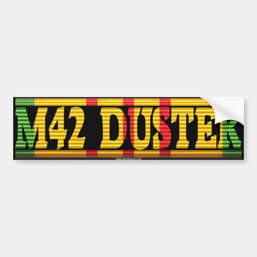 M42 Duster Vietnam Service Ribbon Bumpersticker (Voorkant)