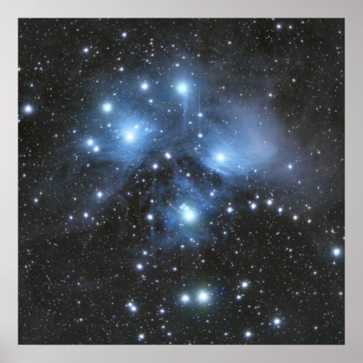 M45 Pleaides-cluster Poster (Voorkant)