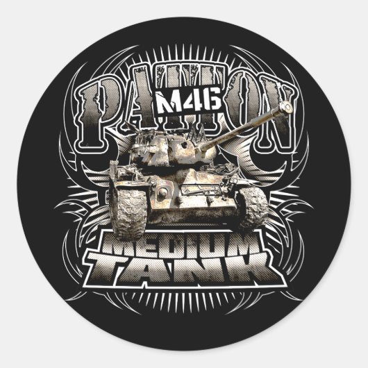 M46 Patton Classic Ronde Sticker Sticker (Voorkant)