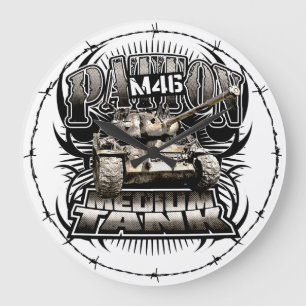 M46 Patton grote klok acryl wandklok