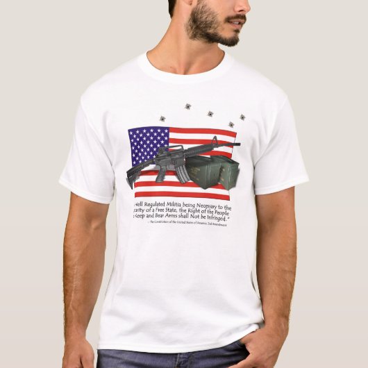 M4 Carbine, steun ons tweede amendement T-shirt (Voorkant)