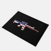 M4- en Amerikaanse vlag Deurmat (Schuin)