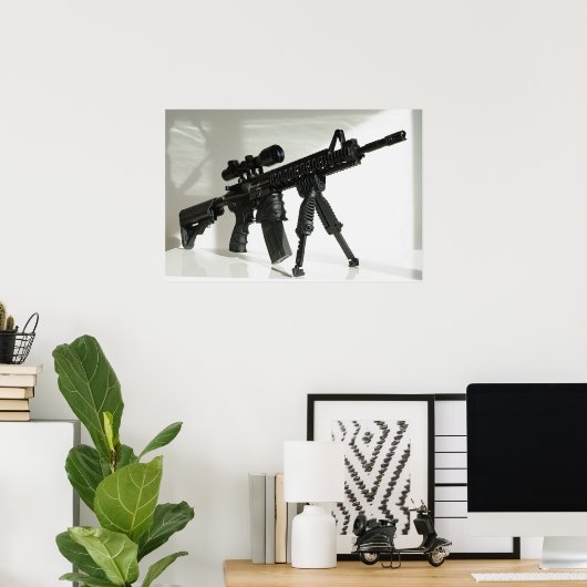 M4 op bipod poster (Thuiskantoor)