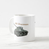 M4 Sherman American WW2 Tank Koffiemok (Voorkant links)