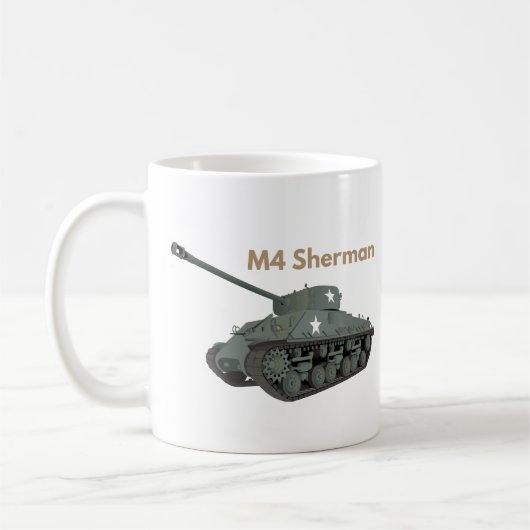 M4 Sherman American WW2 Tank Koffiemok (Links)
