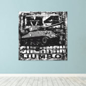M4 Sherman Jumbo Canvas Afdruk (Insitu (Houten vloer))