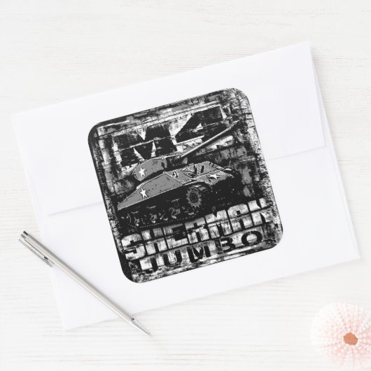M4 Sherman Jumbo Vierkante Sticker (Envelop)
