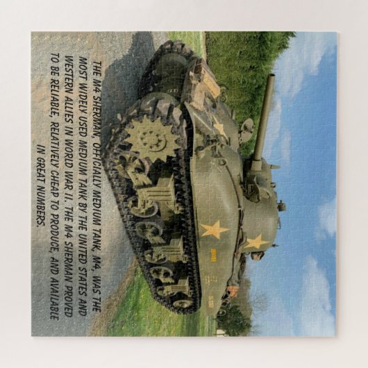 M4 SHERMAN TANK   LEGPUZZEL (Horizontaal)