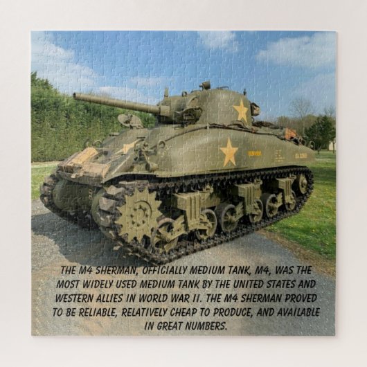 M4 SHERMAN TANK   LEGPUZZEL (Verticaal)