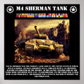 M4 Sherman Tank Print (Voorkant)