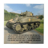 M4 SHERMAN TANK  TEGELTJE (Voorkant)