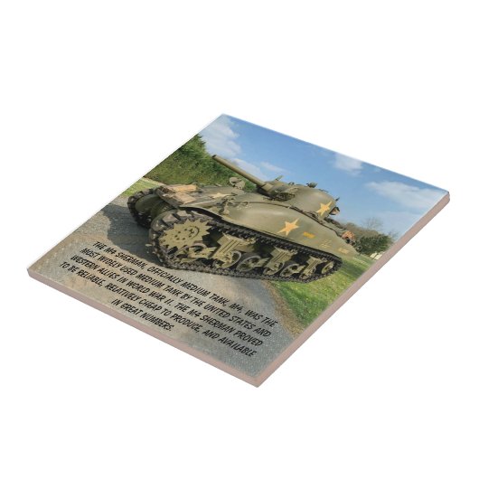 M4 SHERMAN TANK  TEGELTJE (Zijkant)