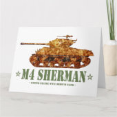 M4 Sherman Tweede Wereldoorlog Amerikaanse Medium  Bedankkaart (Voorkant)